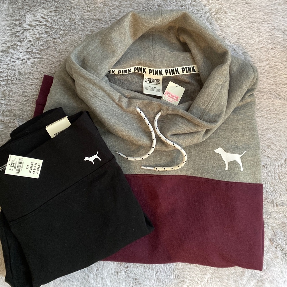 Pink Victoria Secret Scoop Neck sweatshirt
